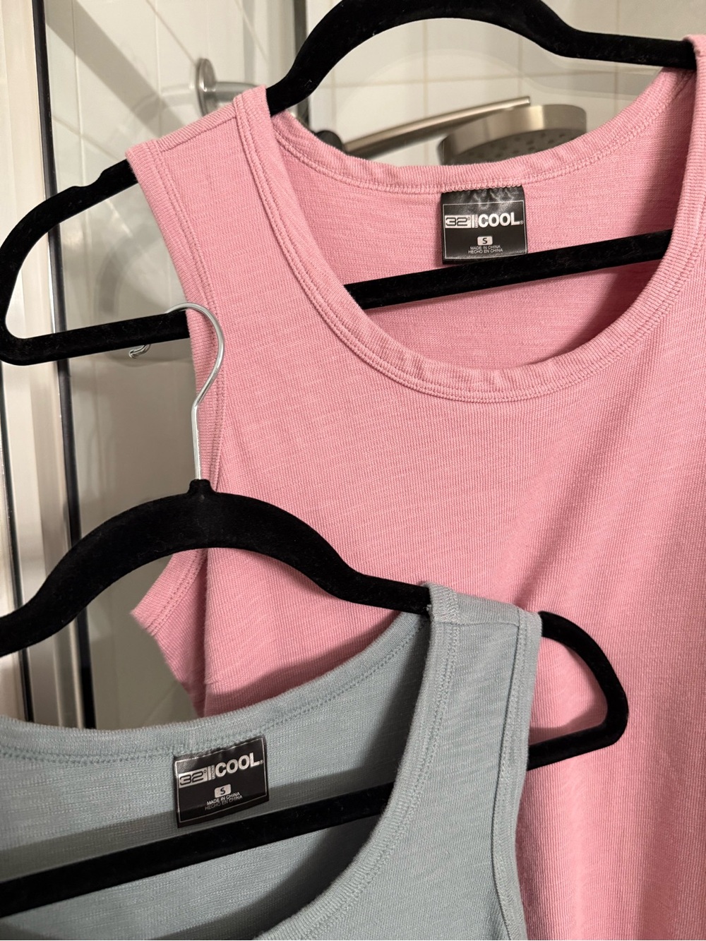 Crewneck Tank Dress — Pink, Gray/Blue, Black & White - Picture 2 of 3